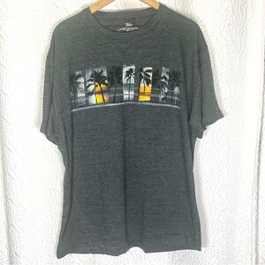 NEWPORT BLUE Palm Tree Gray Short Sleeve Tee